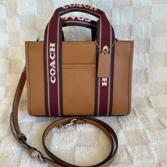 Coach Handbags - NWT! RARE! Coach CAR77 Refined Pebbled Leather Smith Tote 24 Crossbody In Brown